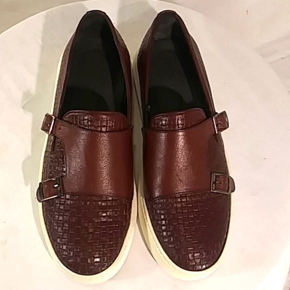 NWOT Alberto Gabriano (Italy) Dark Burgundy/Brown Leather White Rubber Sole Shoe main image 3